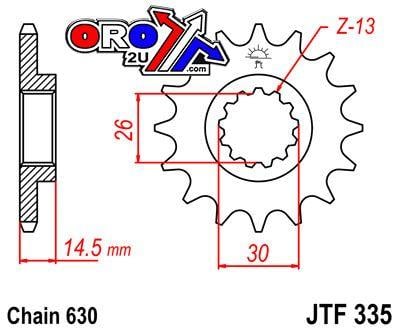 FRONT SPROCKET JTF335.15 JT