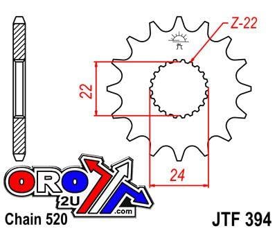FRONT SPROCKET JTF394.16 JT