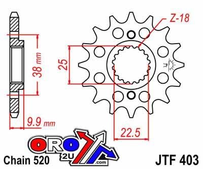 FRONT SPROCKET JTF403.14 JT