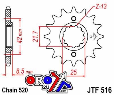 FRONT SPROCKET JTF516.14 JT