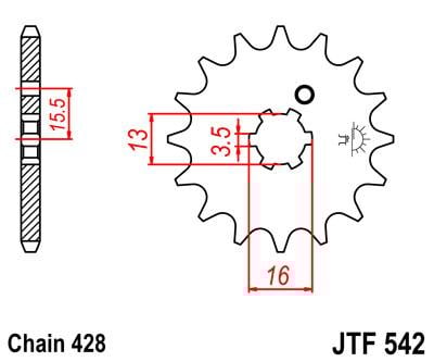 FRONT SPROCKET JTF542.10 JT