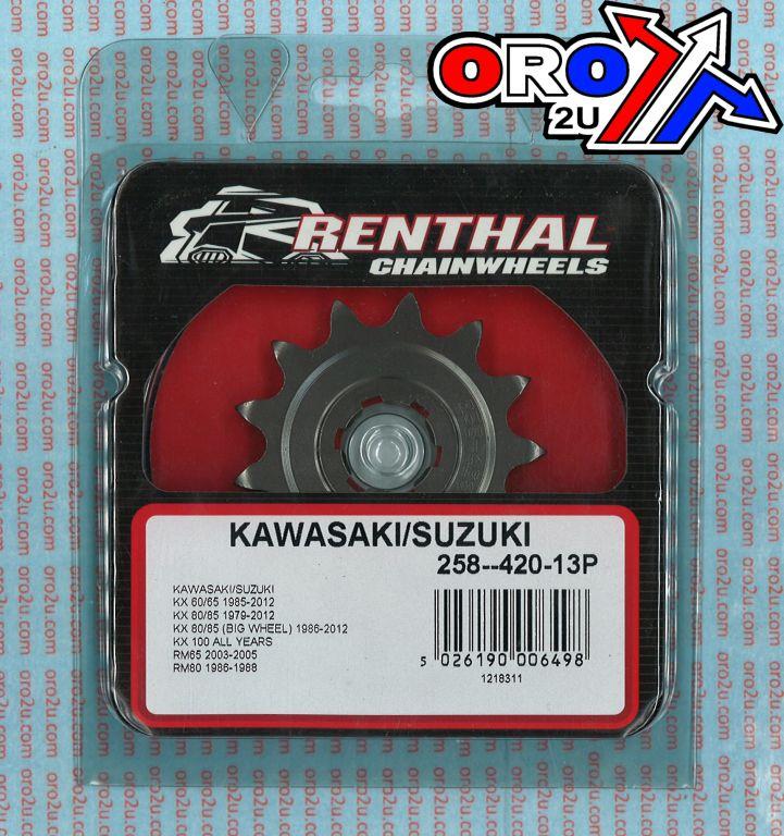 FRONT SPROCKET RENTHAL 258, KAWASAKI/SUZUKI 258-420-13, 258--420-13P