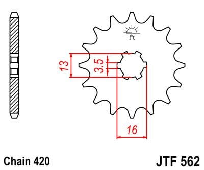 FRONT SPROCKET JTF562.09 JT