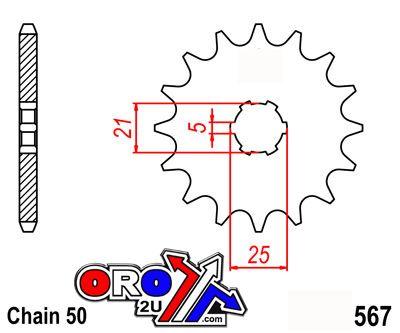 FRONT SPROCKET JTF567.530.15