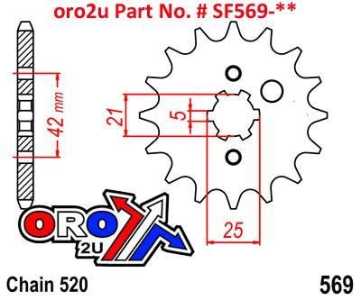 FRONT SPROCKET RENTHAL 252, KAWASAKI/YAMAHA 252-520-12