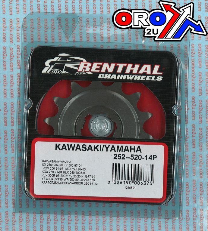FRONT SPROCKET RENTHAL 252, KAWASAKI/YAMAHA 252--520-14P
