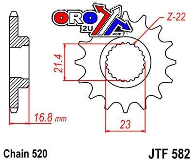 FRONT SPROCKET JTF582.16 JT