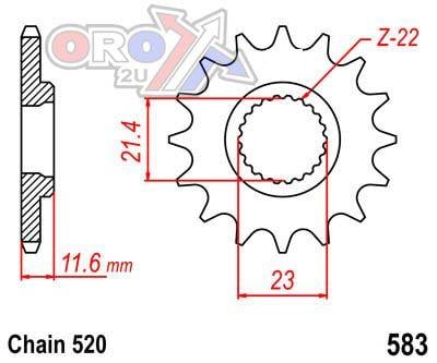 FRONT SPROCKET JTF583.13 JT