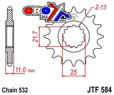 FRONT SPROCKET JTF584.17 JT