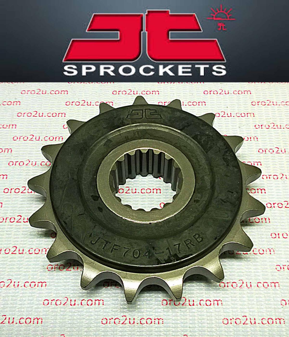 FRONT SPROCKET JTF704.17RB JT, OE Rubber Cushioned