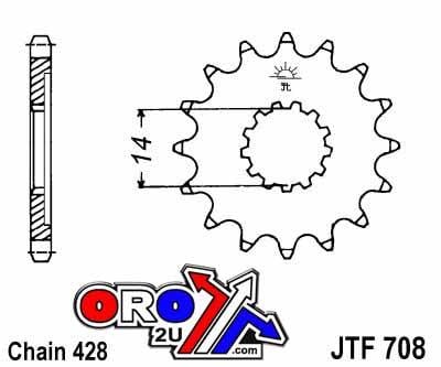 FRONT SPROCKET JTF708.13 JT