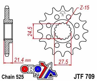 FRONT SPROCKET JTF709.16 JT