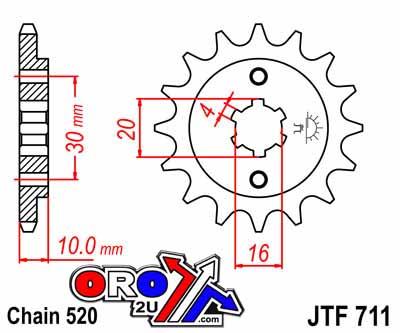 FRONT SPROCKET JTF711.14 JT
