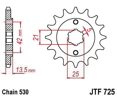 FRONT SPROCKET JTF725.15 JT