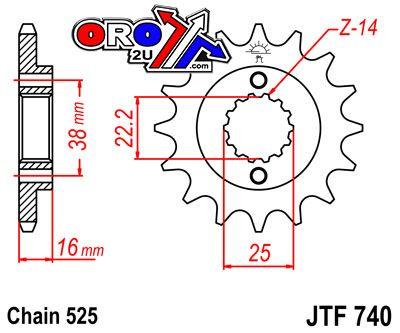 FRONT SPROCKET JTF740.15 JT