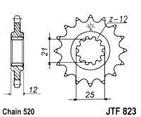 FRONT SPROCKET RENTHAL 295, HUSABERG 295--520-14P, 295--520-14P