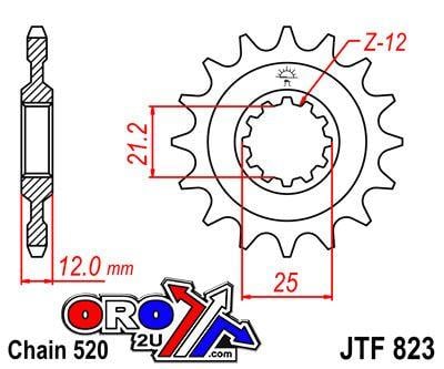 FRONT SPROCKET JTF823.15 JT