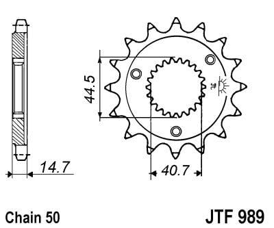 FRONT SPROCKET JTF989.21 JT
