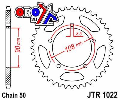 REAR SPROCKET JTR1022.38 JT