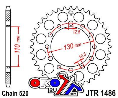 REAR SPROCKET STEEL JTR1486.40, HONDA ROAD