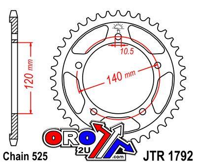 REAR SPROCKET STEEL JTR1792.41