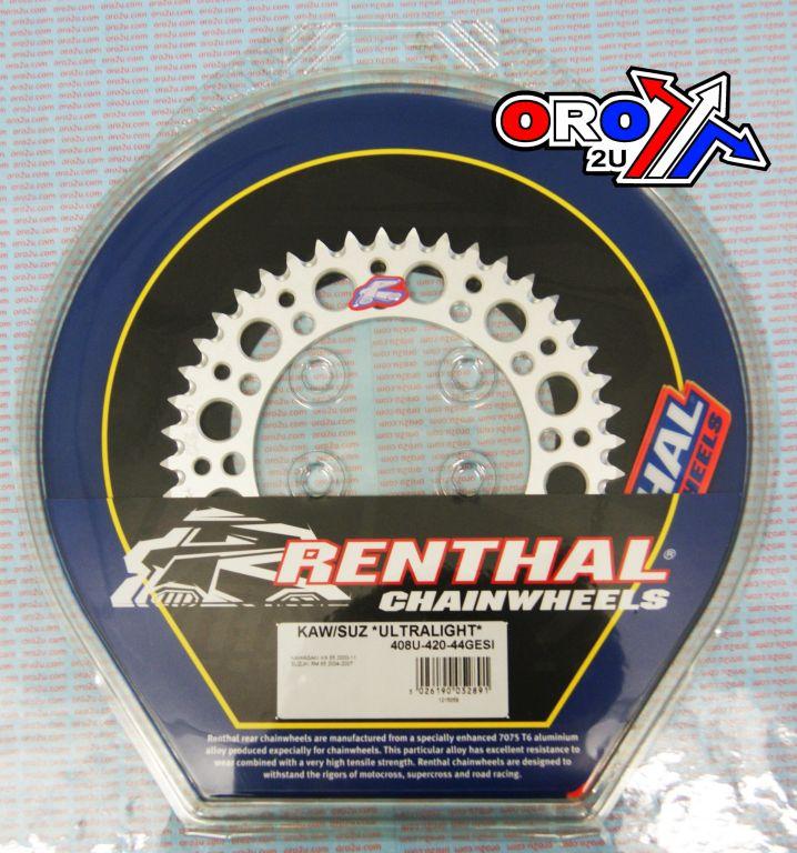 REAR SPROCKET ALLOY RENTHAL, ULTRALITE 408U-420-48GESI SILVER