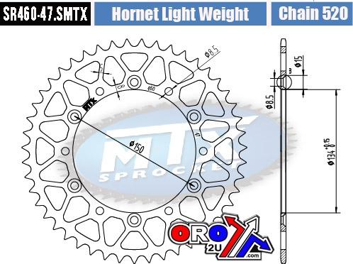 REAR SPROCKET STEEL HARD LIGHT 11H-110-47 SR460-47.S