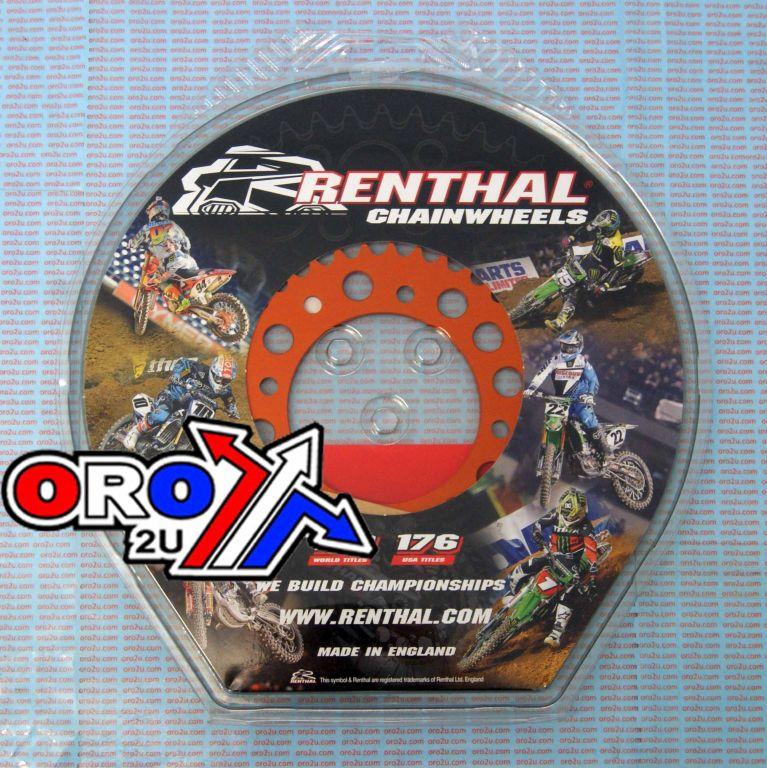 REAR SPROCKET RENTHAL 491, KTM/HUSKY 50 14-25, 38T ORANGE, 491--415-38P-OR
