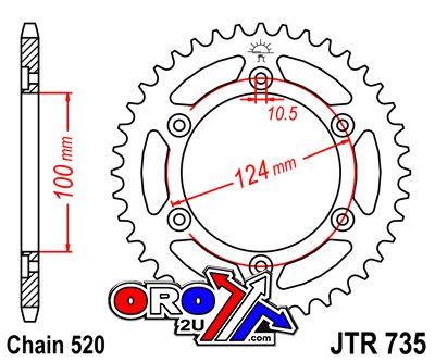 REAR SPROCKET STEEL JTR735.43