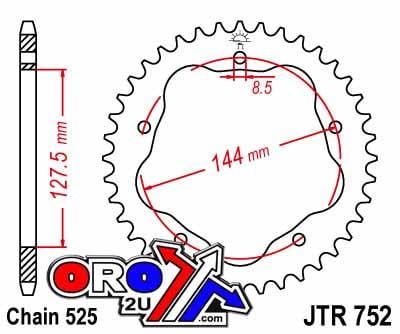 REAR SPROCKET STEEL JTR752.36