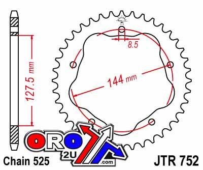 REAR SPROCKET STEEL JTR752.39