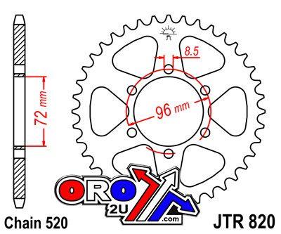 REAR SPROCKET STEEL JTR820.42