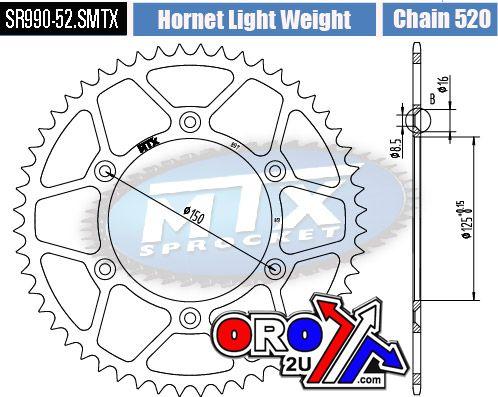 REAR SPROCKET STEEL HARD LIGHT 11H-KM1-52