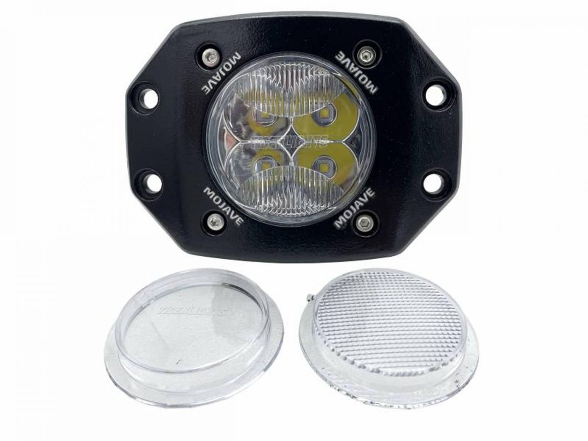 TIGER LIGHTS - DUAL FLUSH MOUNT LED SPOT LIGHT KIT 3 12/24V MOJAVE TLM3-FM-KIT