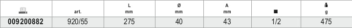 1/2 Drive Reversible Ratchet 72 Teeth 275mm - Beta Tools 920/55