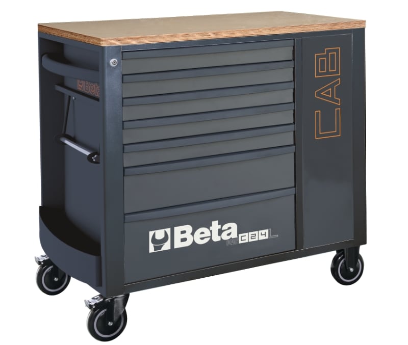 Mobile Roller Cab 7 Drawers Tool Cabinet 1100kg Capacity - Beta Tools RSC24L-CAB/A