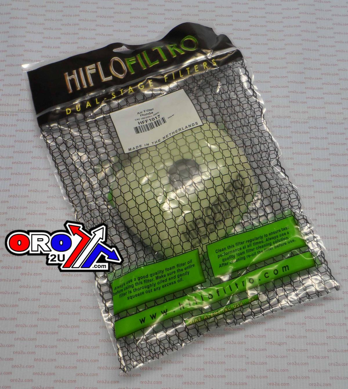AIR FILTER 03-18 CRF150F 230F, HIFLO HFF1017 HONDA MX