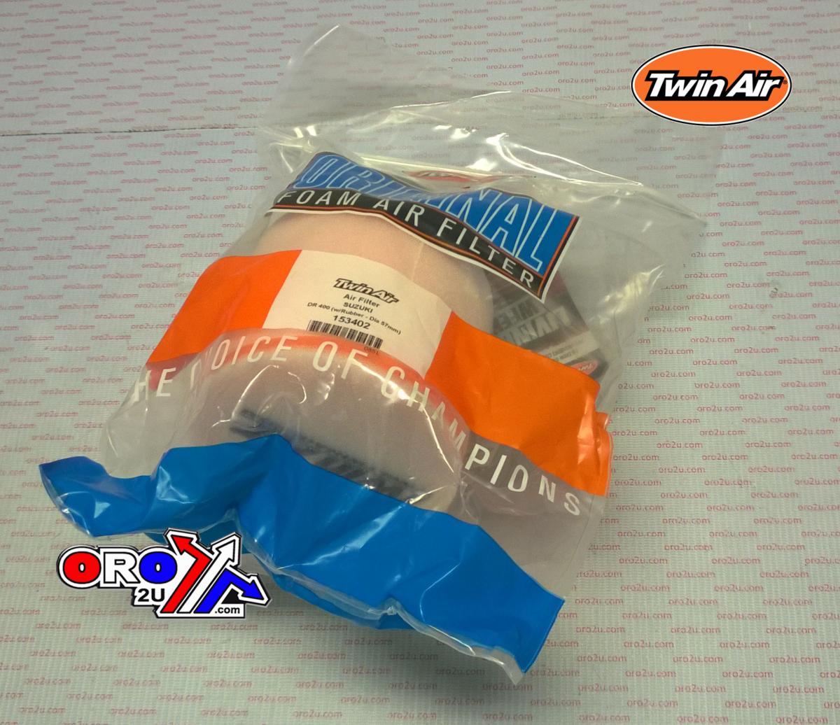 AIR FILTER DR400 WITH RUBBER, TWINAIR 153402