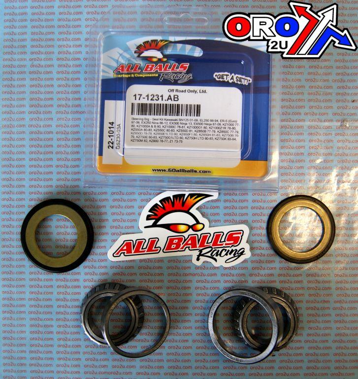 STEERING BEARING KIT ALLBALLS, ALLBALLS 22-1014 KAWASAKI