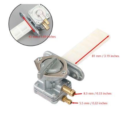 FUEL TAP KAWASAKI ZG1000 CONCOURS 1000GTR 51023-1130 51023-0726 51023-1388