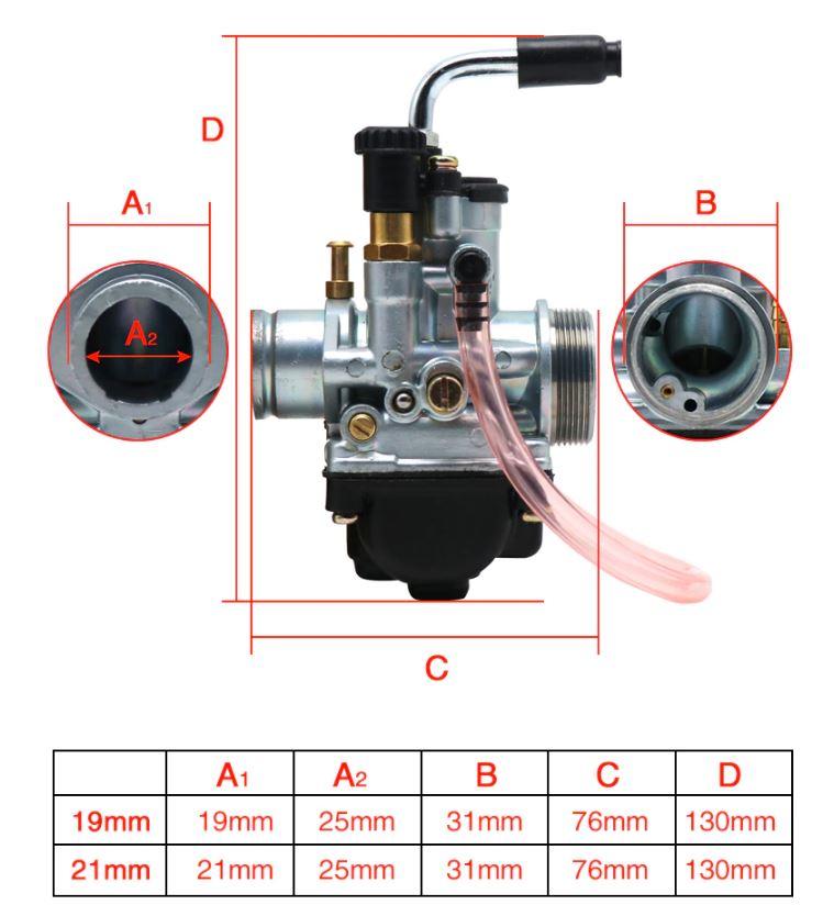 Carburetor Assembly Dellorto PHBG 19BS Racing 2T, Yamaha BWS ZUMA BUMP APRILIA MBK AEON BETA BEELINE, SCL-2021070011-190GA1WB