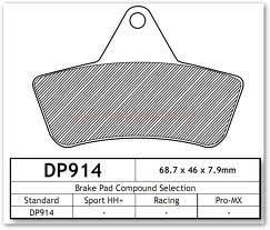 BRAKE PADS DP BRAKES HARD, DP914 Premium Sintered, 39-271