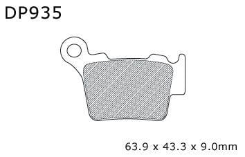 BRAKE PADS SINTERED DP BRAKES, DP935 Premium