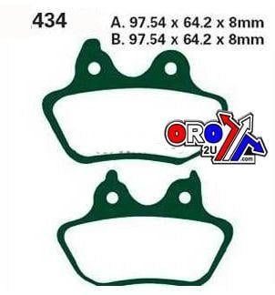BRAKE PADS SINTERED METAL, EBC FA434HH HARLEY DAVIDSON