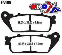 BRAKE PADS SINTERED METAL, EBC FA488HH GOLD, 39-488