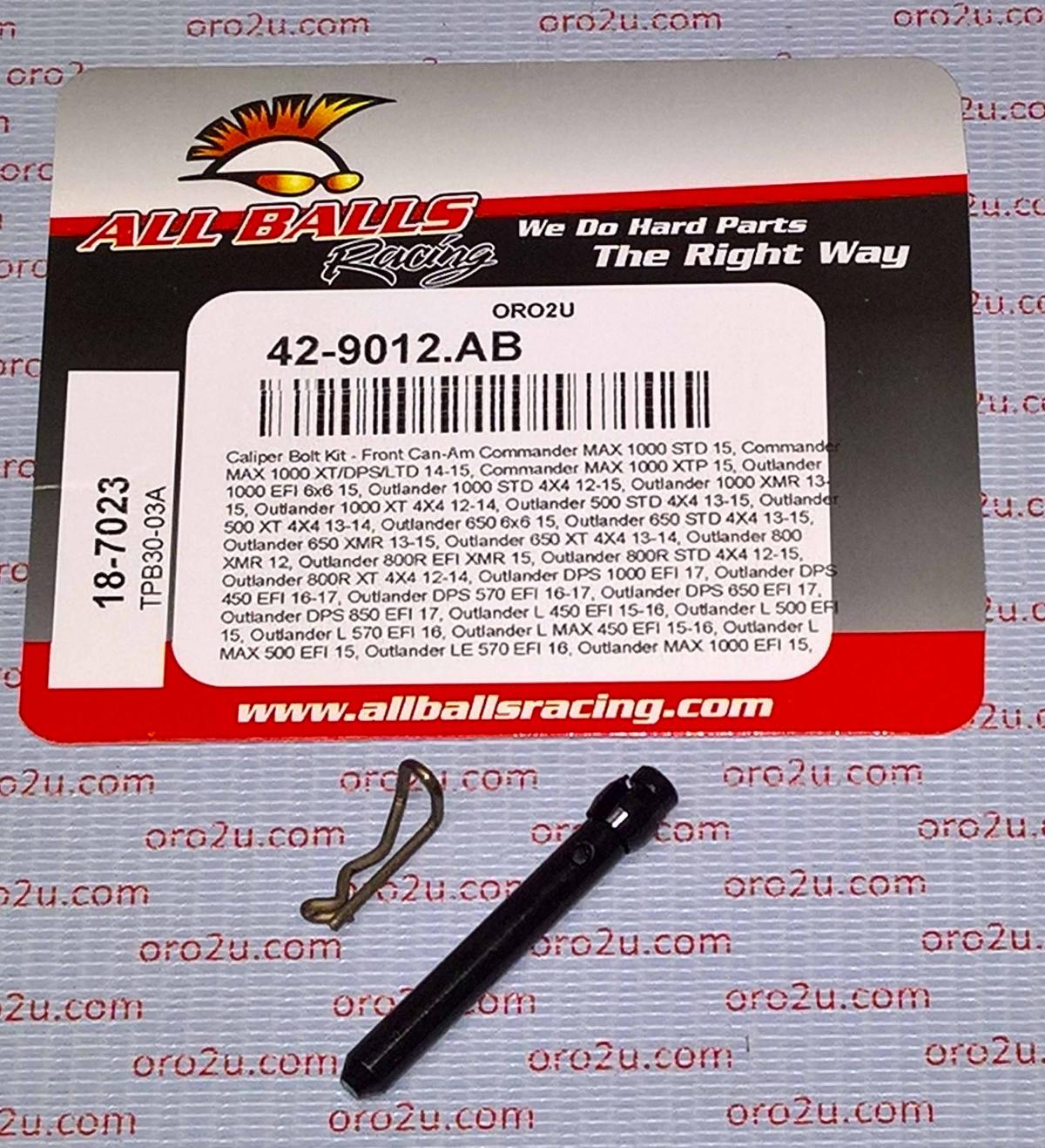 ALLBALLS BRAKE PAD BOLT KIT, ALLBALLS 18-7023 6.0x50MM CAN-AM ATV FRONT AND REAR