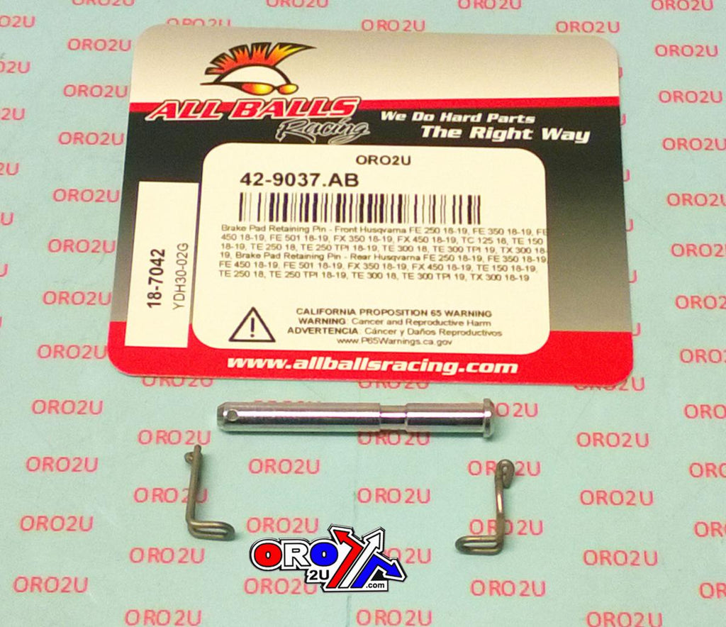 ALLBALLS BRAKE PAD BOLT KIT, ALLBALLS 18-7042 HUSQVARNA FRONT AND REAR