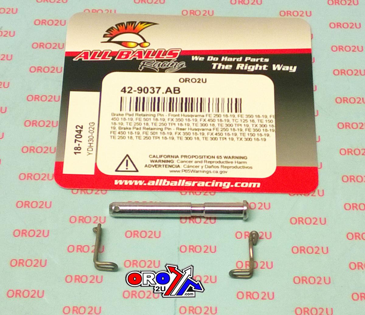 ALLBALLS BRAKE PAD BOLT KIT, ALLBALLS 18-7042 HUSQVARNA FRONT AND REAR