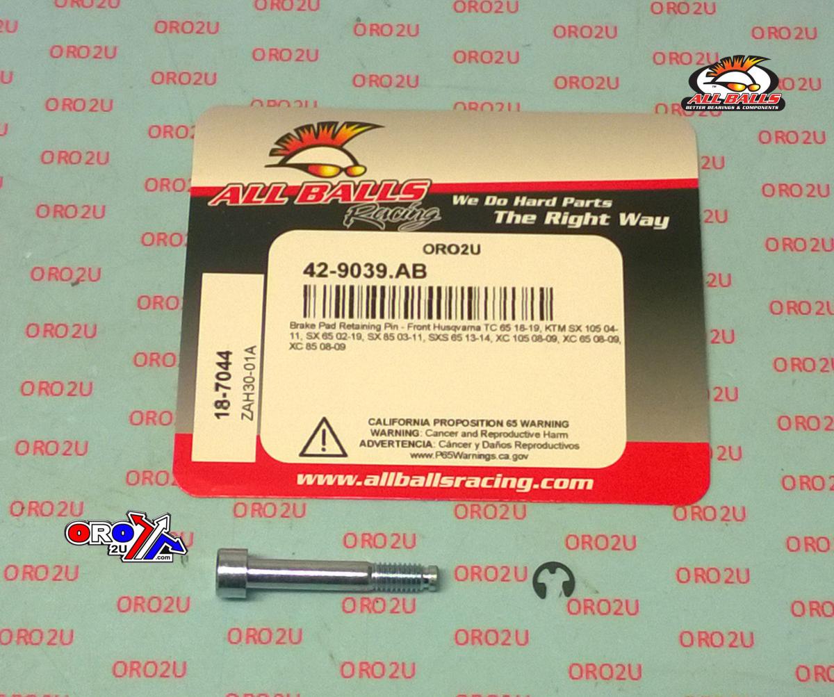 ALLBALLS BRAKE PAD BOLT KIT, ALLBALLS 18-7044 GASGAS/HUSKY/KTM 65/85/105 FRONT