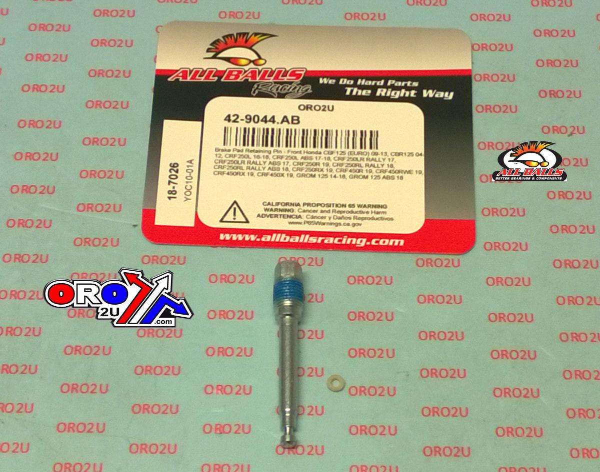 ALLBALLS BRAKE PAD BOLT KIT, ALLBALLS 18-7026 HON C/CRF/CT/GROM/Z 125-450 FRONT